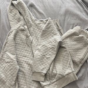 Quilted Hoodie and Joggers Set
